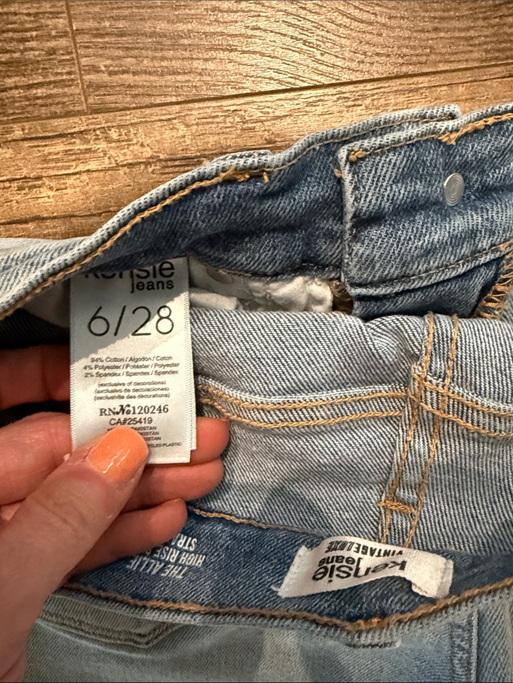 Kensie Jeans The Allie High Rise Straight Light Blue - Picture 5 of 5
